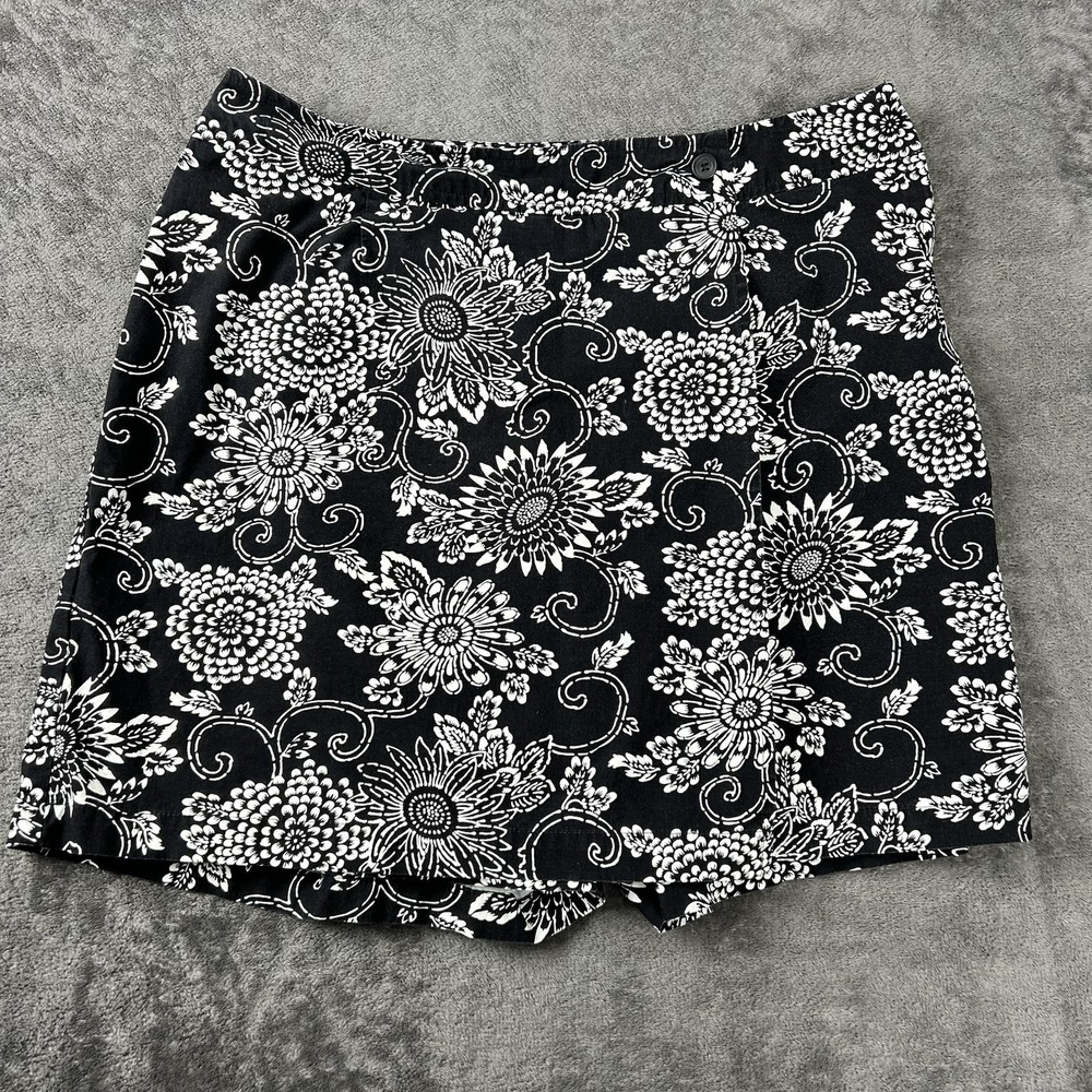 Villager Liz Claiborne Women's Floral Print Skort Size 12 Stretch